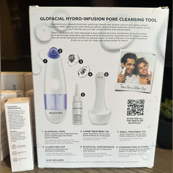 BeautyBio GloFacial Hydro-Infusion Pore Cleansing LED Light Tool and SerumBundle - Picture 4 of 6